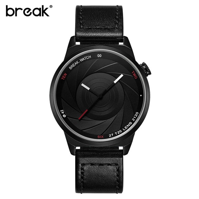 BREAK Photographer Series Unique Camera Style stainless Strap Men Women Casual Fashion Sport Quartz Modern Gift Wrist Watches