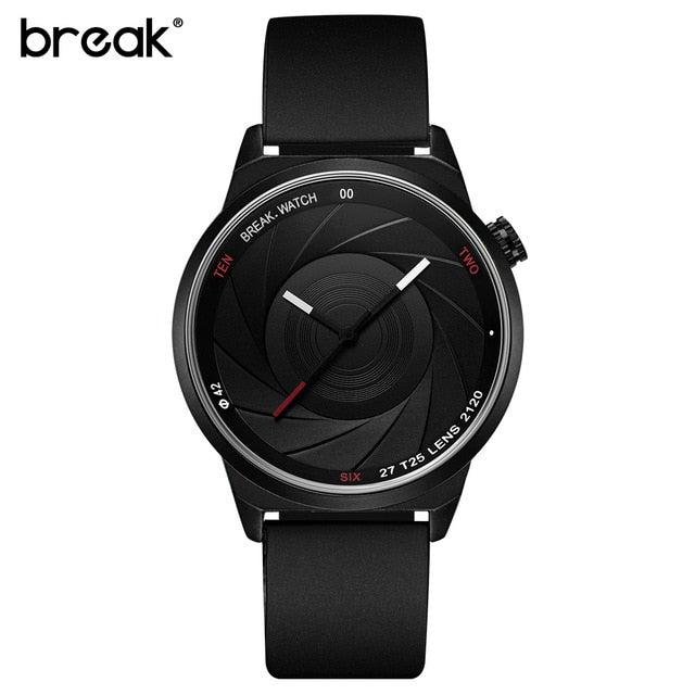 BREAK Photographer Series Unique Camera Style stainless Strap Men Women Casual Fashion Sport Quartz Modern Gift Wrist Watches