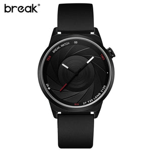 BREAK Photographer Series Unique Camera Style stainless Strap Men Women Casual Fashion Sport Quartz Modern Gift Wrist Watches