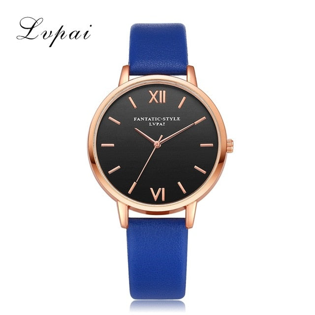 Newest Rose Gold Black Roman Numerals Women Dress Watches Brand Luxury Round Fashion Popular Wristwatch Female Quartz Watch