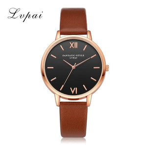 Newest Rose Gold Black Roman Numerals Women Dress Watches Brand Luxury Round Fashion Popular Wristwatch Female Quartz Watch