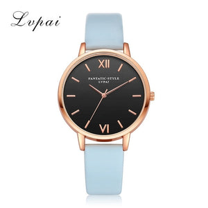 Newest Rose Gold Black Roman Numerals Women Dress Watches Brand Luxury Round Fashion Popular Wristwatch Female Quartz Watch