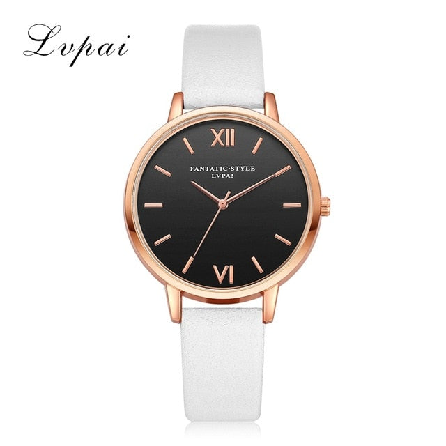Newest Rose Gold Black Roman Numerals Women Dress Watches Brand Luxury Round Fashion Popular Wristwatch Female Quartz Watch