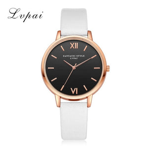Newest Rose Gold Black Roman Numerals Women Dress Watches Brand Luxury Round Fashion Popular Wristwatch Female Quartz Watch
