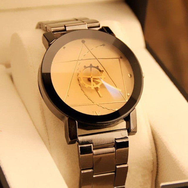 2017 Fashion Watch Women Men Stainless Steel Analog Man Quartz Wrist Watch Clck Man relogio masculino &23