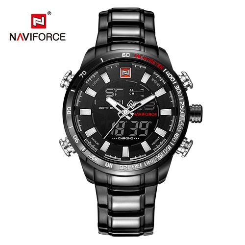 NAVIFORCE Mens Quartz Analog Watch Luxury Fashion Sport Wristwatch Waterproof Stainless Male Watches Clock Relogio Masculino