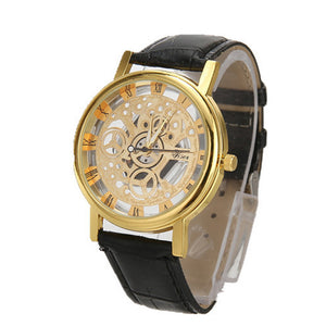 Men Luxury Stainless Steel Quartz Military Sport Leather Band Dial Wrist Watch