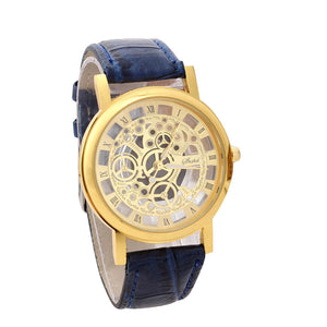 Men Luxury Stainless Steel Quartz Military Sport Leather Band Dial Wrist Watch
