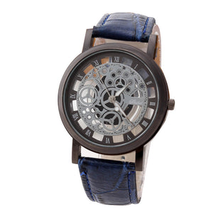 Men Luxury Stainless Steel Quartz Military Sport Leather Band Dial Wrist Watch