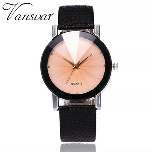 Vansvar Women Watch Luxury Brand Casual Simple Quartz Clock For Women Leather Strap Wrist Watches Reloj Mujer Drop Shipping