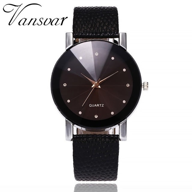 Vansvar Women Watch Luxury Brand Casual Simple Quartz Clock For Women Leather Strap Wrist Watches Reloj Mujer Drop Shipping