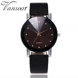 Vansvar Women Watch Luxury Brand Casual Simple Quartz Clock For Women Leather Strap Wrist Watches Reloj Mujer Drop Shipping