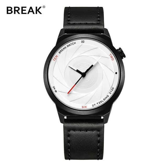 BREAK Photographer Series Unique Camera Style stainless Strap Men Women Casual Fashion Sport Quartz Modern Gift Wrist Watches