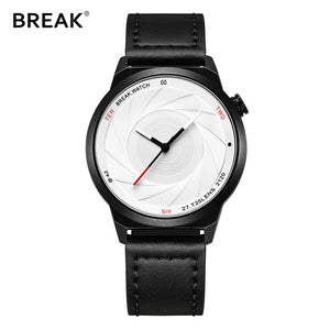 BREAK Photographer Series Unique Camera Style stainless Strap Men Women Casual Fashion Sport Quartz Modern Gift Wrist Watches