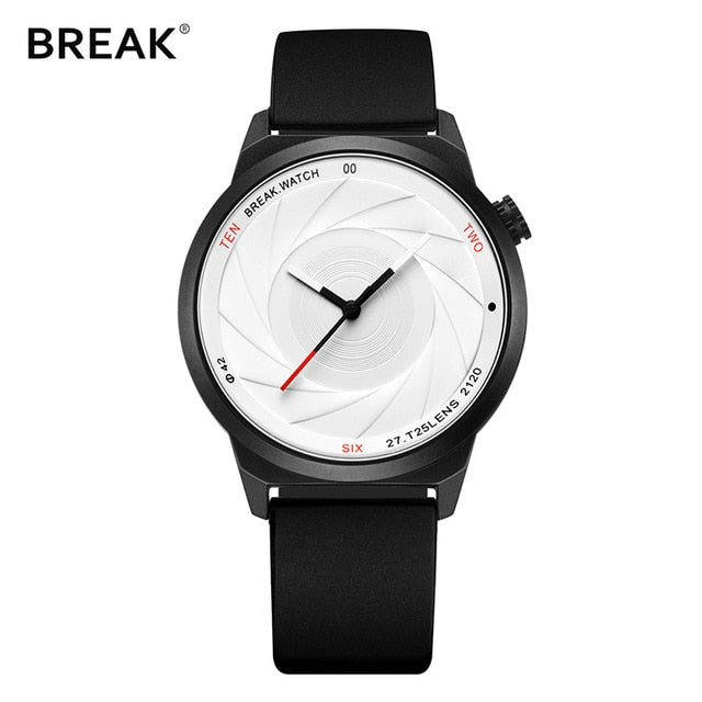 BREAK Photographer Series Unique Camera Style stainless Strap Men Women Casual Fashion Sport Quartz Modern Gift Wrist Watches