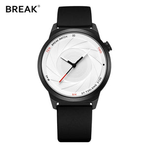 BREAK Photographer Series Unique Camera Style stainless Strap Men Women Casual Fashion Sport Quartz Modern Gift Wrist Watches