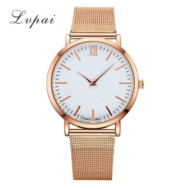 Lvpai Dropshiping Fashion Rose Gold Mesh Band Creative Marble Wrist Watch  Casual Women Watches Brand Quartz Gift Relogio