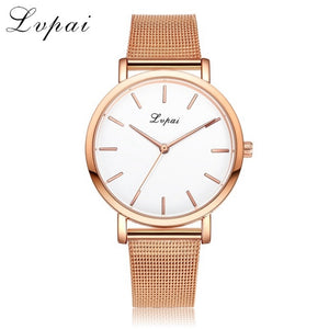 Lvpai Dropshiping Fashion Rose Gold Mesh Band Creative Marble Wrist Watch  Casual Women Watches Brand Quartz Gift Relogio