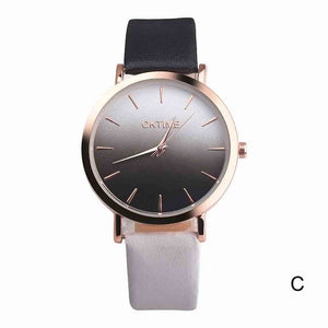 2018 Fashion WristWatch Retro Rainbow Design Women Dress Watch Quartz Leather  Watches gift for lovers Montre Relogio  #D