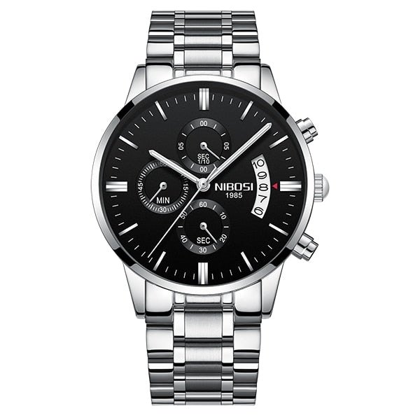NIBOSI Relogio Masculino Watch Men Gold And Black Mens Watches Top Brand Luxury Sports Watches 2018 Reloj Hombre Waterproof
