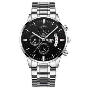 NIBOSI Relogio Masculino Watch Men Gold And Black Mens Watches Top Brand Luxury Sports Watches 2018 Reloj Hombre Waterproof