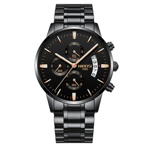 NIBOSI Relogio Masculino Watch Men Gold And Black Mens Watches Top Brand Luxury Sports Watches 2018 Reloj Hombre Waterproof