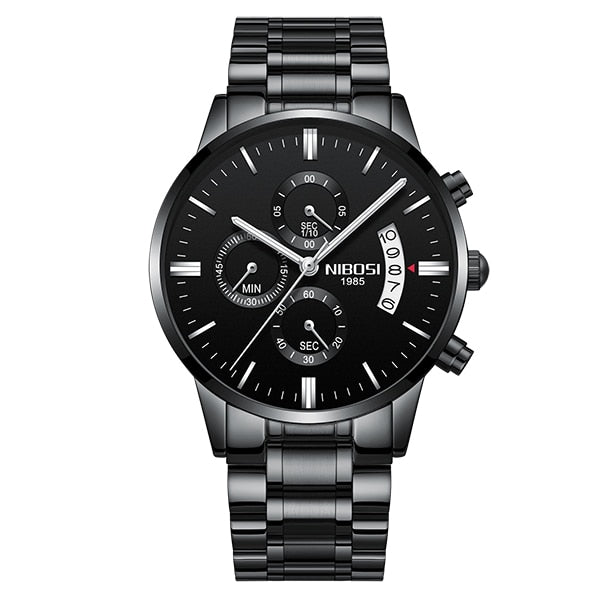 NIBOSI Relogio Masculino Watch Men Gold And Black Mens Watches Top Brand Luxury Sports Watches 2018 Reloj Hombre Waterproof