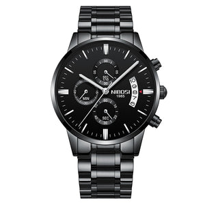 NIBOSI Relogio Masculino Watch Men Gold And Black Mens Watches Top Brand Luxury Sports Watches 2018 Reloj Hombre Waterproof