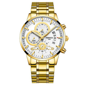 NIBOSI Relogio Masculino Watch Men Gold And Black Mens Watches Top Brand Luxury Sports Watches 2018 Reloj Hombre Waterproof