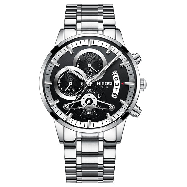 NIBOSI Relogio Masculino Watch Men Gold And Black Mens Watches Top Brand Luxury Sports Watches 2018 Reloj Hombre Waterproof