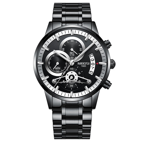 NIBOSI Relogio Masculino Watch Men Gold And Black Mens Watches Top Brand Luxury Sports Watches 2018 Reloj Hombre Waterproof