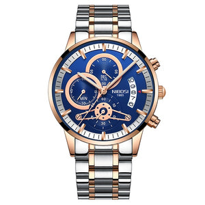 NIBOSI Relogio Masculino Watch Men Gold And Black Mens Watches Top Brand Luxury Sports Watches 2018 Reloj Hombre Waterproof