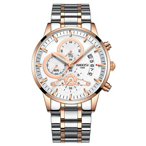 NIBOSI Relogio Masculino Watch Men Gold And Black Mens Watches Top Brand Luxury Sports Watches 2018 Reloj Hombre Waterproof