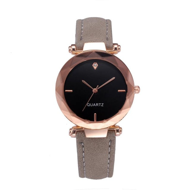 2018 Top Brand Women Bracelet Watch Contracted Leather Crystal WristWatches Women Dress Ladies Quartz Clock Dropshiping #D