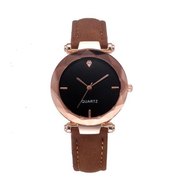 2018 Top Brand Women Bracelet Watch Contracted Leather Crystal WristWatches Women Dress Ladies Quartz Clock Dropshiping #D