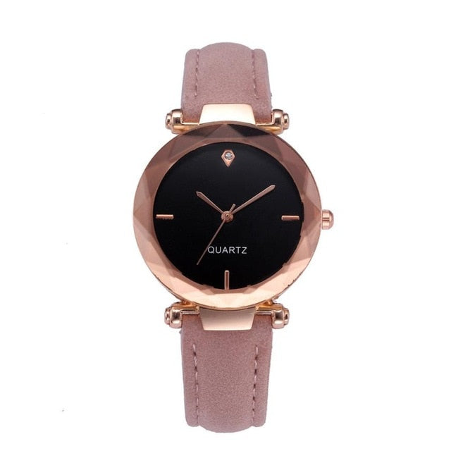 2018 Top Brand Women Bracelet Watch Contracted Leather Crystal WristWatches Women Dress Ladies Quartz Clock Dropshiping #D