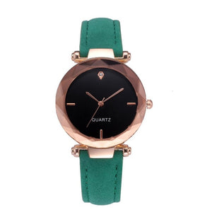 2018 Top Brand Women Bracelet Watch Contracted Leather Crystal WristWatches Women Dress Ladies Quartz Clock Dropshiping #D