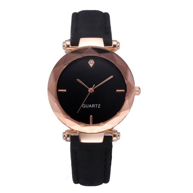 2018 Top Brand Women Bracelet Watch Contracted Leather Crystal WristWatches Women Dress Ladies Quartz Clock Dropshiping #D