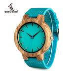 BOBO BIRD Lovers' Watches Women Wooden Men Watch Turquoise Blue Timepieces in Gift Box Relogio Masculino Drop Shipping W-C28