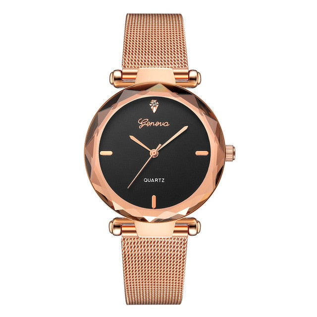 2018 Best Sell Women Watches Geneva Fashion Classic Hot Sale Luxury Stainless Steel Analog Quartz WristWatches relogio feminino