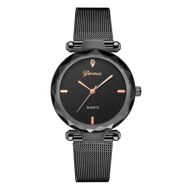 2018 Best Sell Women Watches Geneva Fashion Classic Hot Sale Luxury Stainless Steel Analog Quartz WristWatches relogio feminino