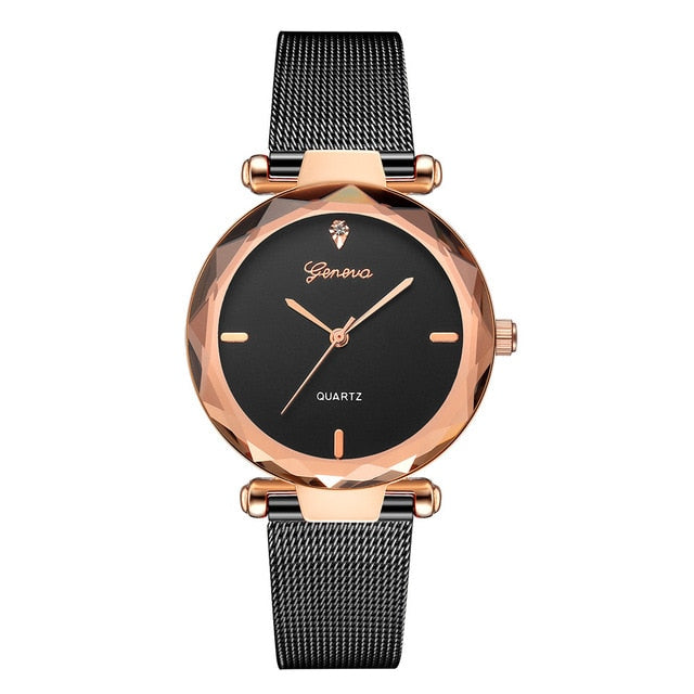 2018 Best Sell Women Watches Geneva Fashion Classic Hot Sale Luxury Stainless Steel Analog Quartz WristWatches relogio feminino