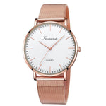 GENEVA Watches Womens 2018 New Brand Classic Quartz Stainless Steel Wrist Watch Bracelet Female Lady Watch relogio feminino A2