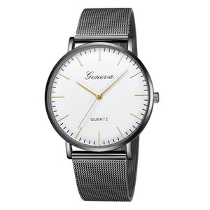 GENEVA Watches Womens 2018 New Brand Classic Quartz Stainless Steel Wrist Watch Bracelet Female Lady Watch relogio feminino A2