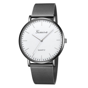 GENEVA Watches Womens 2018 New Brand Classic Quartz Stainless Steel Wrist Watch Bracelet Female Lady Watch relogio feminino A2