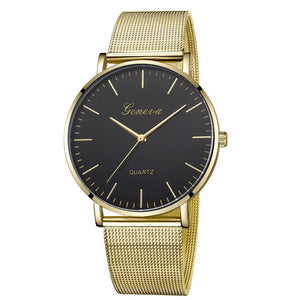 GENEVA Watches Womens 2018 New Brand Classic Quartz Stainless Steel Wrist Watch Bracelet Female Lady Watch relogio feminino A2