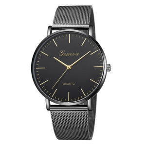 GENEVA Watches Womens 2018 New Brand Classic Quartz Stainless Steel Wrist Watch Bracelet Female Lady Watch relogio feminino A2
