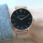 paul valentine Brand Luxury Women Watches Waterproof Business Rose Gold Stainless Steel Ladies Quartz Wrist watch
