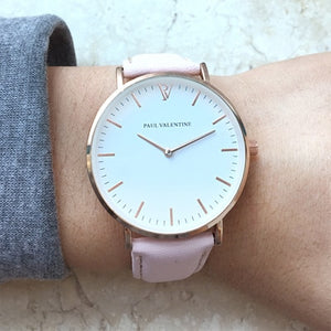 paul valentine Brand Luxury Women Watches Waterproof Business Rose Gold Stainless Steel Ladies Quartz Wrist watch