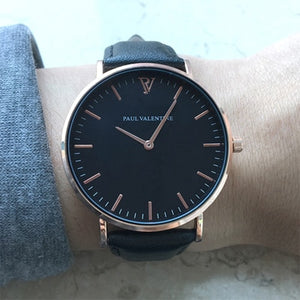paul valentine Brand Luxury Women Watches Waterproof Business Rose Gold Stainless Steel Ladies Quartz Wrist watch